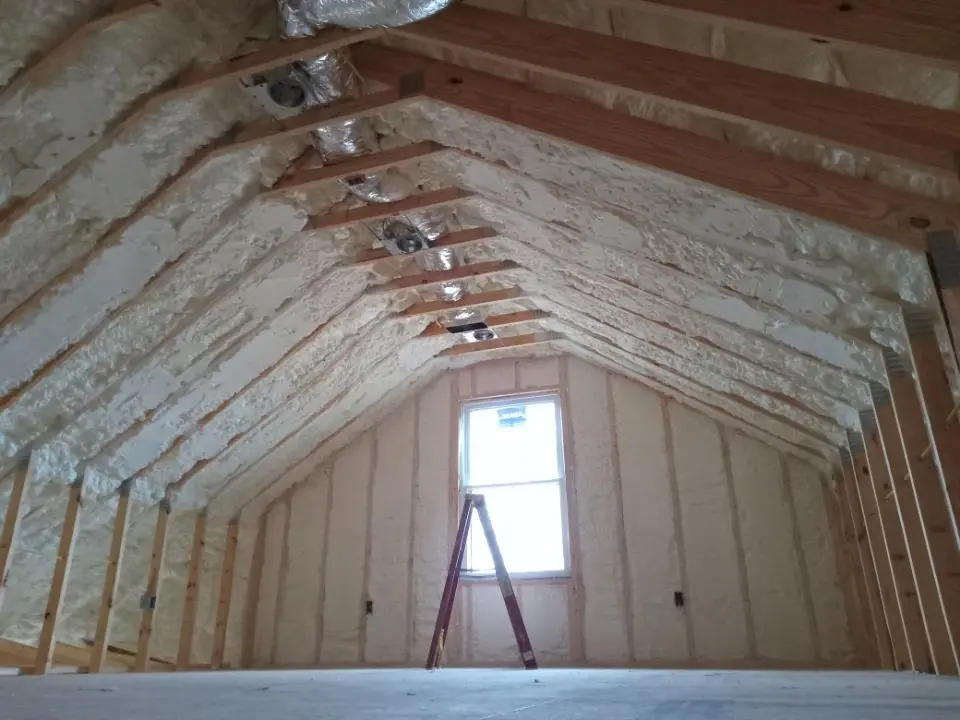 Spray foam roofing application for Crawl Space Insulation project in College Station